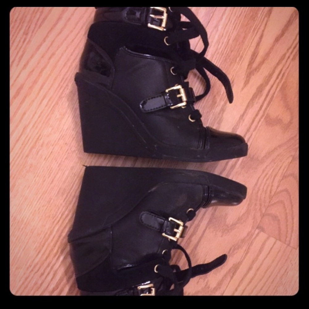 Michael Kors Black Wedge Sneaker